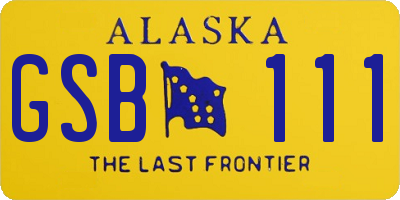 AK license plate GSB111