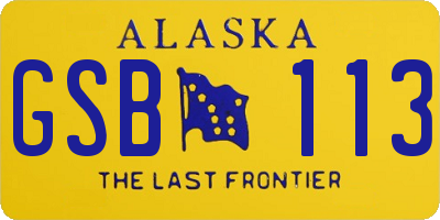 AK license plate GSB113