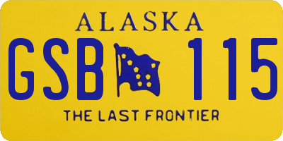 AK license plate GSB115