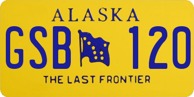 AK license plate GSB120