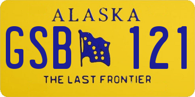 AK license plate GSB121