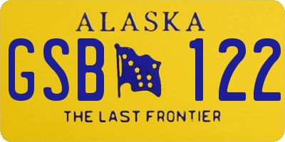 AK license plate GSB122