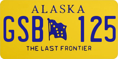 AK license plate GSB125