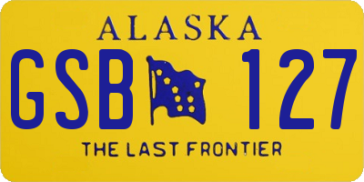 AK license plate GSB127