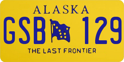 AK license plate GSB129