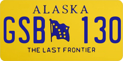 AK license plate GSB130