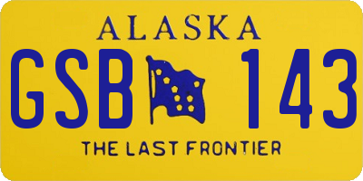 AK license plate GSB143