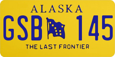 AK license plate GSB145
