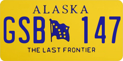 AK license plate GSB147