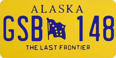 AK license plate GSB148
