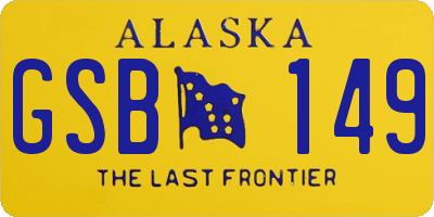 AK license plate GSB149