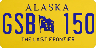 AK license plate GSB150