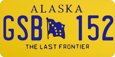 AK license plate GSB152