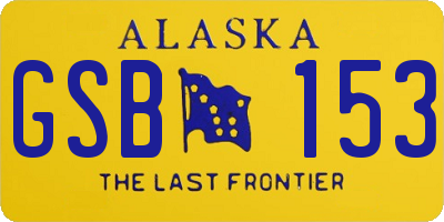 AK license plate GSB153