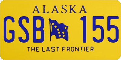 AK license plate GSB155