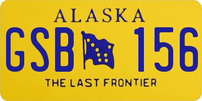 AK license plate GSB156