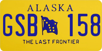 AK license plate GSB158