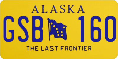 AK license plate GSB160