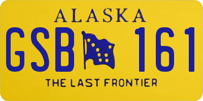 AK license plate GSB161