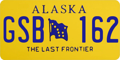 AK license plate GSB162