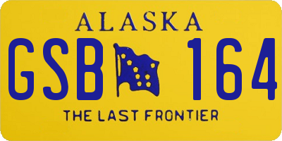 AK license plate GSB164