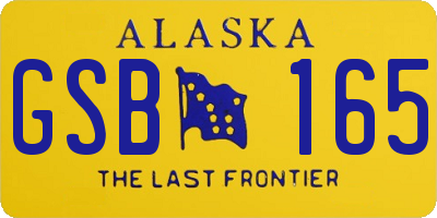 AK license plate GSB165