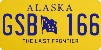 AK license plate GSB166