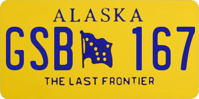 AK license plate GSB167