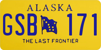 AK license plate GSB171