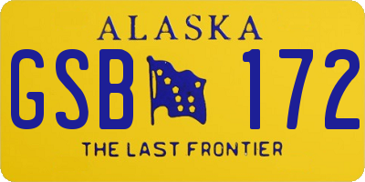 AK license plate GSB172