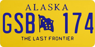 AK license plate GSB174