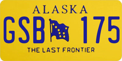 AK license plate GSB175