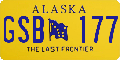 AK license plate GSB177