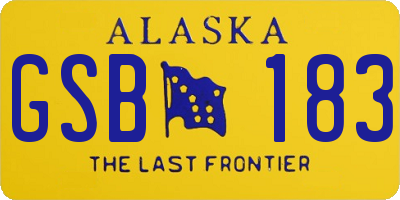 AK license plate GSB183