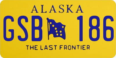 AK license plate GSB186