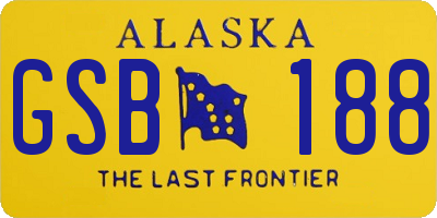 AK license plate GSB188