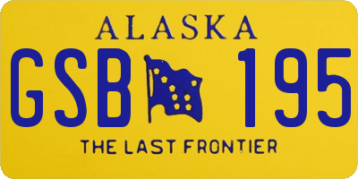 AK license plate GSB195