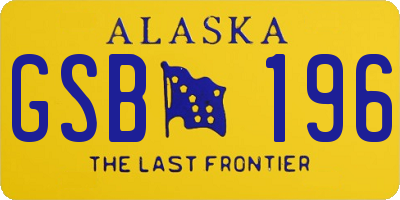 AK license plate GSB196