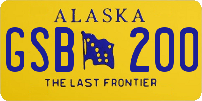 AK license plate GSB200