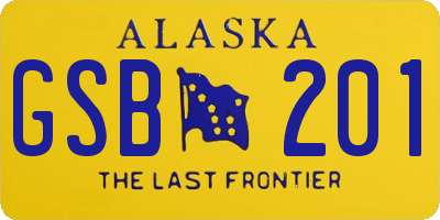 AK license plate GSB201