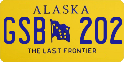 AK license plate GSB202