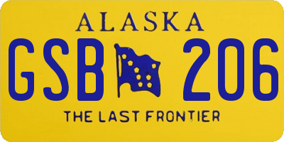 AK license plate GSB206