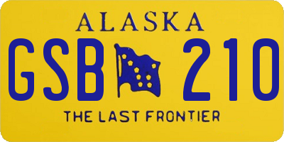 AK license plate GSB210