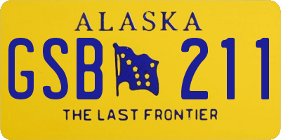 AK license plate GSB211