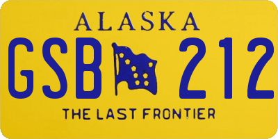 AK license plate GSB212