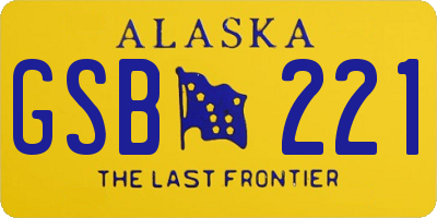 AK license plate GSB221