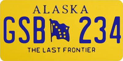 AK license plate GSB234