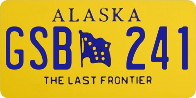 AK license plate GSB241