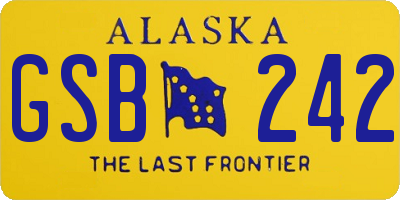 AK license plate GSB242