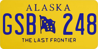 AK license plate GSB248